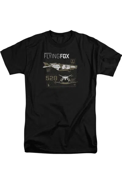 Justice League Movie Flying Fox Short Sleeve Adult Tall Tee / T-shirt In Black