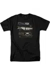 Justice League Movie Flying Fox Short Sleeve Adult Tee / T-shirt In Black