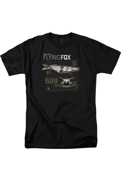 Justice League Movie Flying Fox Short Sleeve Adult Tee / T-shirt In Black