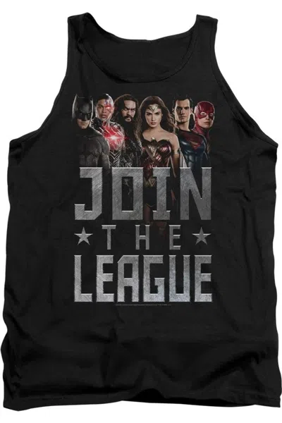 Justice League Movie Join The League Adult Tank Top In Black