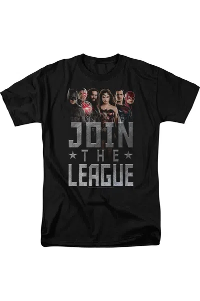 Justice League Movie Join The League Short Sleeve Adult Tee / T-shirt In Black