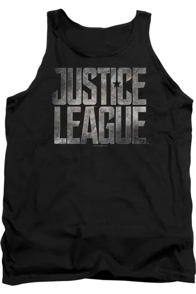 Justice League Movie Metal Logo Adult Tank Top In Black