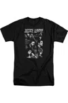 Justice League Movie Pushing Forward Short Sleeve Adult Tall Tee / T-shirt In Black