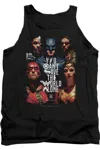 Justice League Movie Save The World Poster Adult Tank Top In Black