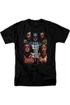 Justice League Movie Save The World Poster Short Sleeve Adult Tee / T-shirt In Black