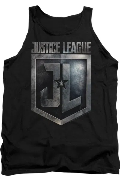 Justice League Movie Shield Logo Adult Tank Top In Black