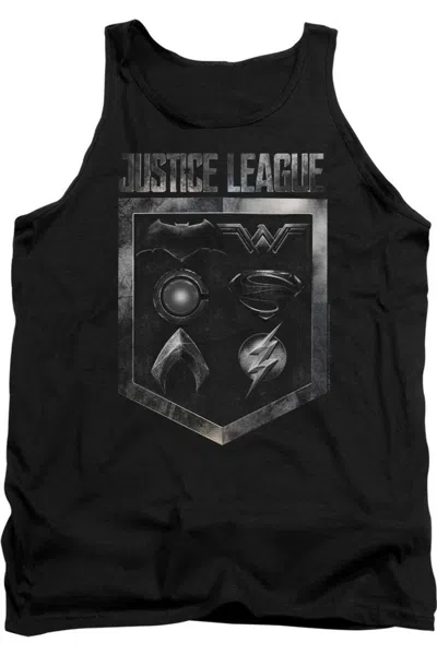 Justice League Movie Shield Of Emblems Adult Tank Top In Black