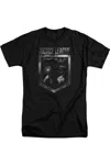 Justice League Movie Shield Of Emblems Short Sleeve Adult Tall Tee / T-shirt In Black