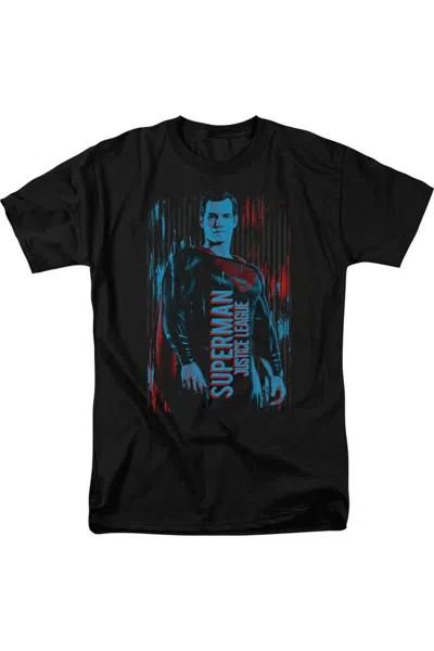 Justice League Movie Superman Short Sleeve Adult Tee / T-shirt In Black