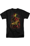 Justice League Movie The Flash Short Sleeve Adult Tee / T-shirt In Black
