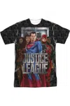 Justice League Movie The League Short Sleeve Adult Poly Crew Tee / T-shirt In White
