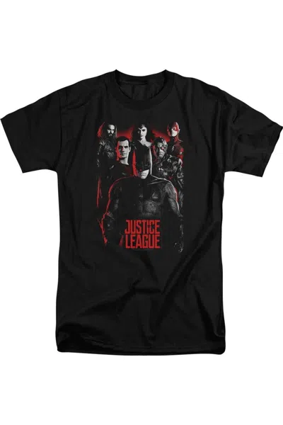 Justice League Movie The League Short Sleeve Adult Tall Tee / T-shirt In Black