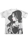 Justice League Movie Wonder Woman Profile Adult Poly/cotton Short Sleeve Tee / T-shirt In White