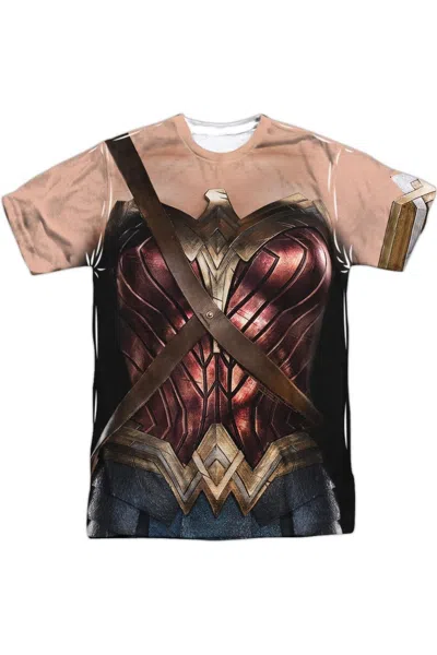 Justice League Movie Wonder Woman Uniform Short Sleeve Adult Poly Crew Tee / T-shirt In White