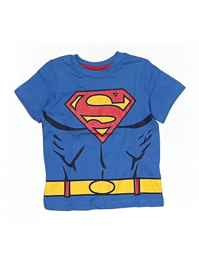 Pre-owned Justice League Kids' Short Sleeve T-shirt In Blue