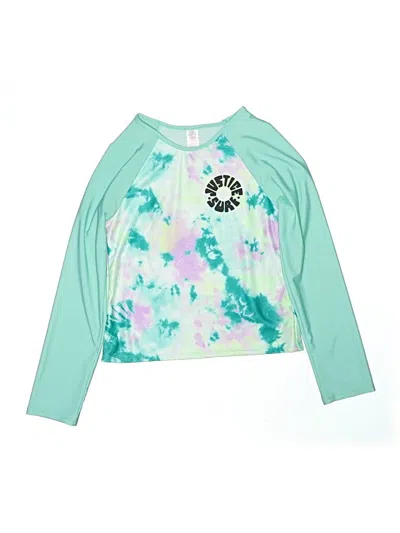 Pre-owned Justice Kids' Long Sleeve T-shirt In Blue