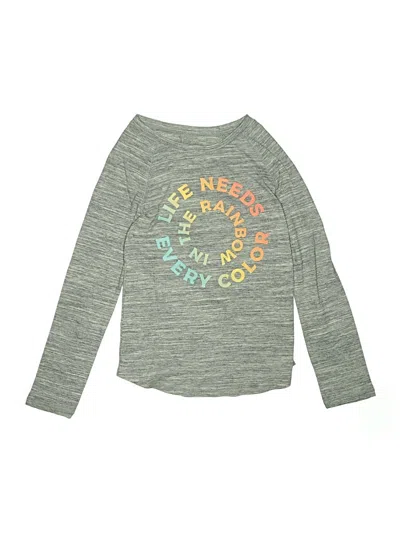 Pre-owned Justice Kids' Long Sleeve T-shirt In Gray