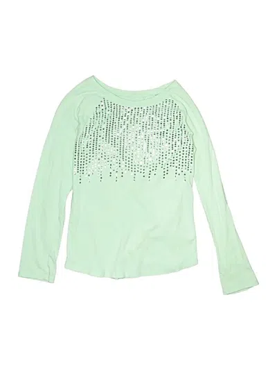 Pre-owned Justice Kids' Long Sleeve T-shirt In Green