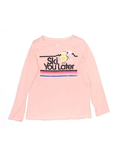Pre-owned Justice Kids' Long Sleeve T-shirt In Pink