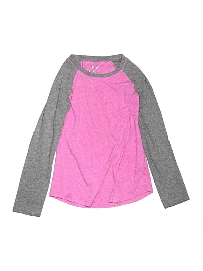 Pre-owned Justice Kids' Long Sleeve T-shirt In Pink