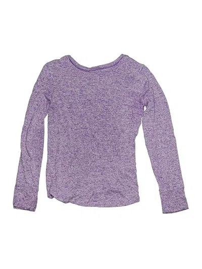 Pre-owned Justice Kids' Long Sleeve T-shirt In Purple