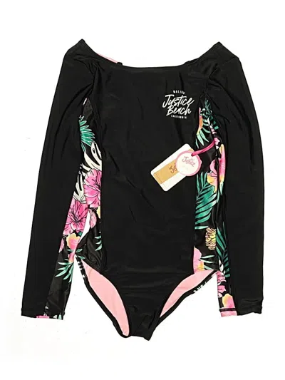 Justice Kids' One Piece Swimsuit In Black