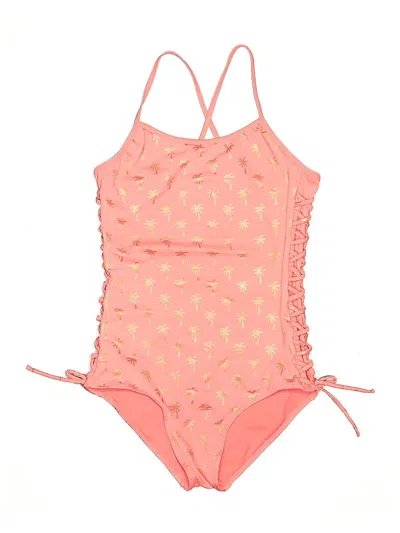 Pre-owned Justice Kids' One Piece Swimsuit In Pink