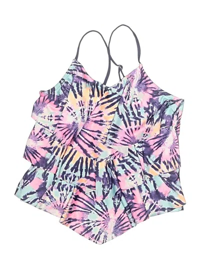 Pre-owned Justice Kids' One Piece Swimsuit In Purple