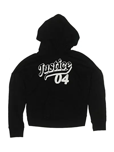 Pre-owned Justice Kids' Pullover Hoodie In Black