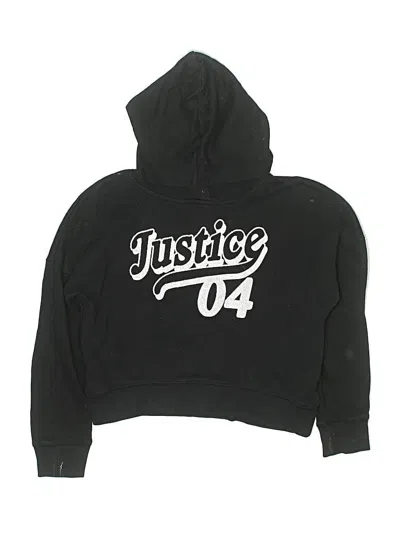 Pre-owned Justice Kids' Pullover Hoodie In Black