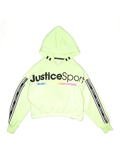 Pre-owned Justice Kids' Pullover Hoodie In Green