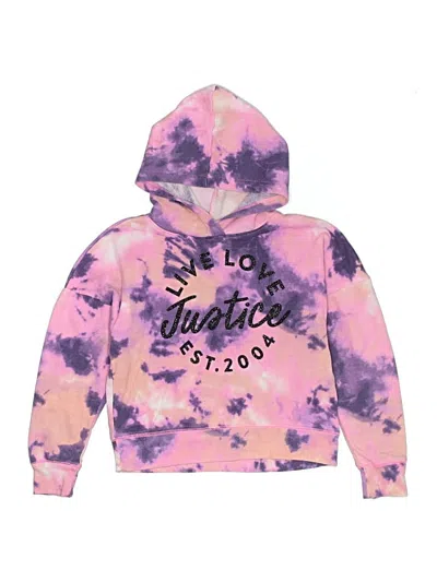 Pre-owned Justice Kids' Pullover Hoodie In Pink