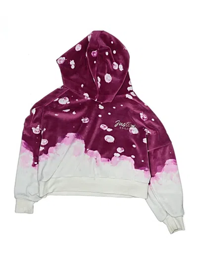 Pre-owned Justice Kids' Pullover Hoodie In Purple