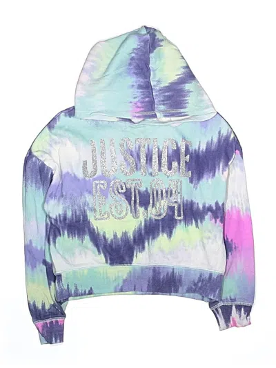 Pre-owned Justice Kids' Pullover Hoodie In Purple