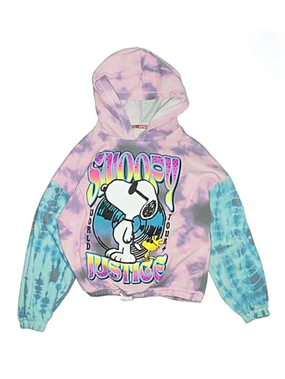 Pre-owned Justice Kids' Pullover Hoodie In Purple
