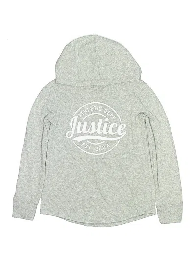 Pre-owned Justice Kids' Pullover Hoodie In Silver