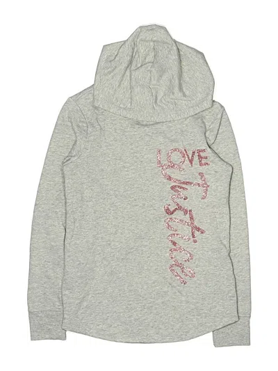 Pre-owned Justice Kids' Pullover Hoodie In Silver