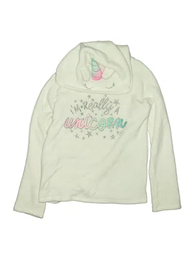 Pre-owned Justice Kids' Pullover Hoodie In White