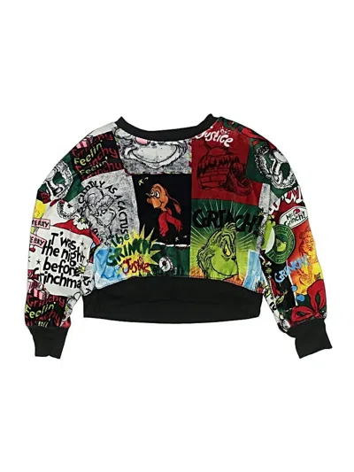 Pre-owned Justice Kids' Pullover Sweater In Black