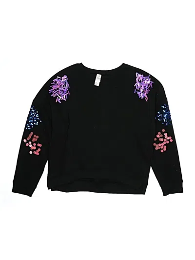 Pre-owned Justice Kids' Pullover Sweater In Black