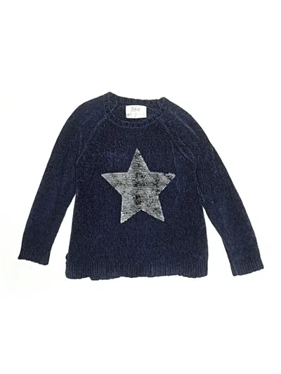 Pre-owned Justice Kids' Pullover Sweater In Blue
