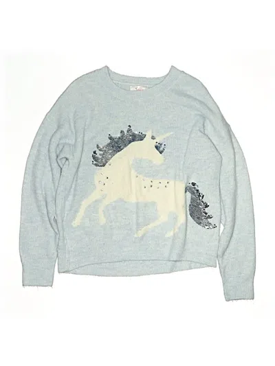 Pre-owned Justice Kids' Pullover Sweater In Blue