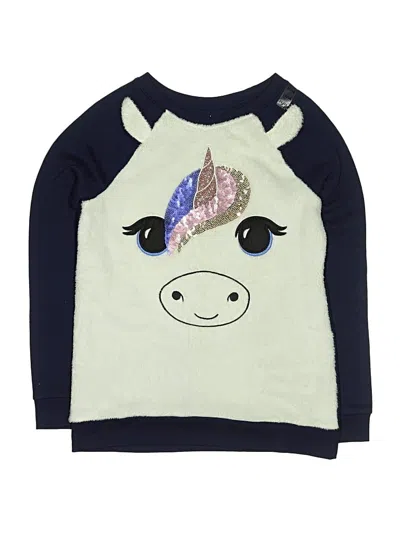 Pre-owned Justice Kids' Pullover Sweater In Blue