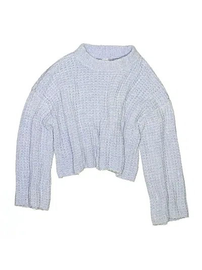 Pre-owned Justice Kids' Pullover Sweater In Blue