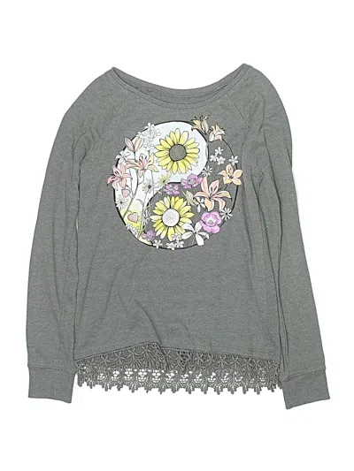 Pre-owned Justice Kids' Pullover Sweater In Gray