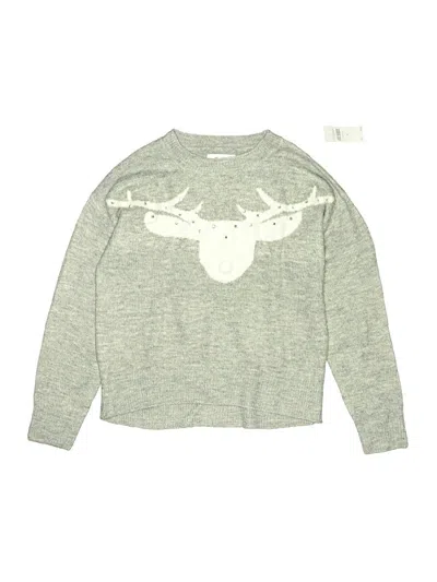 Pre-owned Justice Kids' Pullover Sweater In Gray