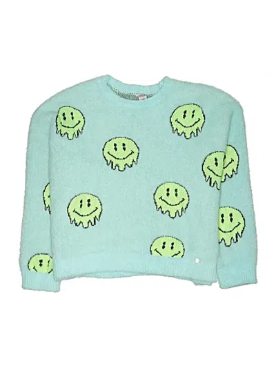 Pre-owned Justice Kids' Pullover Sweater In Green