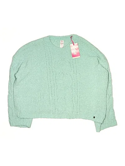 Pre-owned Justice Kids' Pullover Sweater In Green