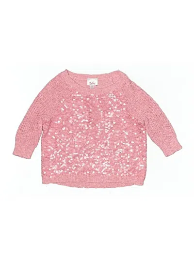 Pre-owned Justice Kids' Pullover Sweater In Pink