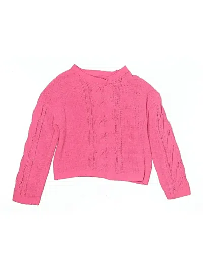 Pre-owned Justice Kids' Pullover Sweater In Pink